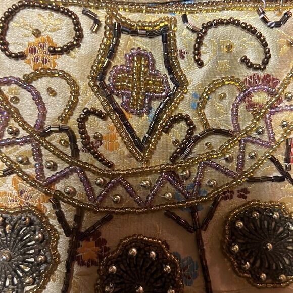 Gold Vintage Beaded Sequin Evening Bag - Picture 4 of 6